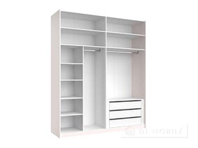 Шкаф-купе "Лори" 2,0х2,4м дверь глянец кашемир/зеркало