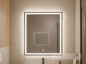 Oglinda este dreptunghiulară verticală cu iluminare față