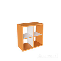 Стеллаж D6 "Домино" оранжево-белый