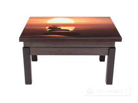 Стол-трансформер "Флай" со стеклом