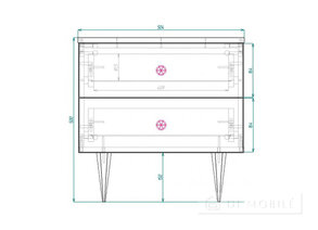 Тумба прикроватная "Сканди" 2Ш