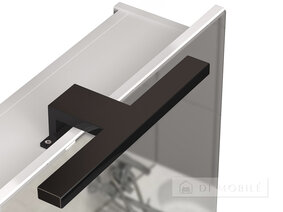 Dulap cu oglindă în baie "Runa Negru 54"