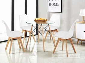 Стол круглый обеденный "Этна Glass"