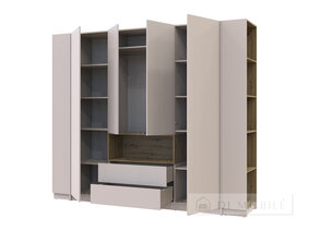 Cabinet de îmbrăcăminte cu nișă și raft "Dale" 3 chipboard