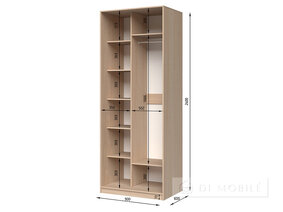 Dulap cu două uşi SHK.1.1 900 mm cu bar / microlift şi rafturi