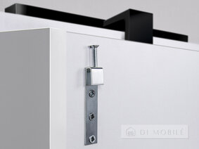 Dulap cu o oglindă în baie "Sorrento Black 41" cu o lampă