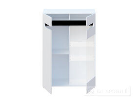Comodă „Bianco” 2 uși cu vitrină