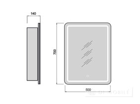 Dulap de oglindă pentru baie cu LED-lit "Oregon"