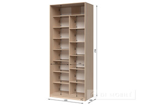 Dulap cu două uşi "E-Line" ShK.1.2 1200 mm cu rafturi
