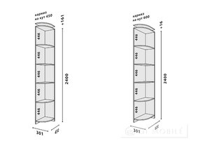 Dulap "Loft / Loft" cu linii fatade 1400 mm
