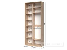 Dulap cu două uşi "E-Line" ShK.1.1 1100 mm