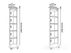 Cabinet "Rome Venetiano" 2100 mm seria 3 uşi WT