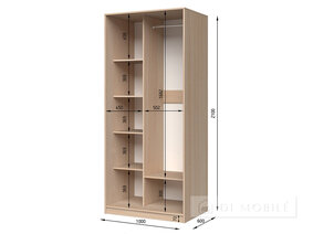 Dulap "E-Line" SHK.1.1 1000 mm cu bar/microlift și rafturi