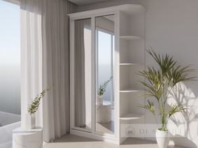 Cabinet coupe "Rome Venetiano" 1000 mm serie cu 2 uşi WT White