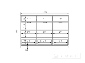 Komode 3D3S Brix