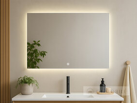 Зеркало прямоугольное горизонтальное с фоновой подсветкой