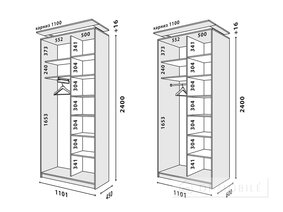 Сorpul dulapului glisant "Premiu" 1100 mm