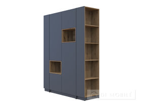 Cabinet de îmbrăcăminte cu nișă și raft "Dale" 2 chipboard