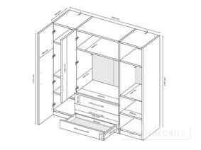 Magnum cabinet 4dv. 3sh.