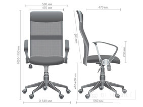 Scaun calculator "Ultra Stil Grid negru"