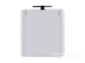 Dulap cu o oglindă în baie "Sorrento Black 41" cu o lampă