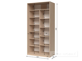 Dulap cu două uşi "E-Line" ShK.1.2 1100 mm cu rafturi