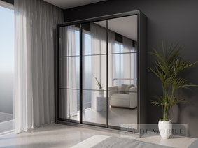 Dulap cu două uşi "E-Line" ShK 3.1 1800 mm cu bar / microlift şi rafturi