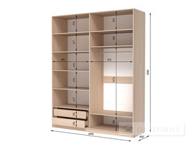 Cabinet pliant "SHR-4 ASH" 2000 mm