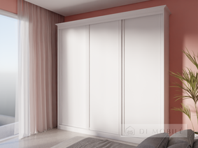 Шкаф купе "Рим-Венециано" 2220 мм 3-дверный Белый/Зеркало