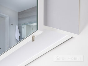 Dulap cu oglindă în baie "Runa Negru 54"