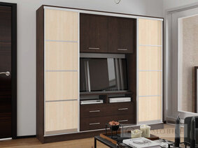 Garderoba "Naomi" 2400 mm cu nișă TV