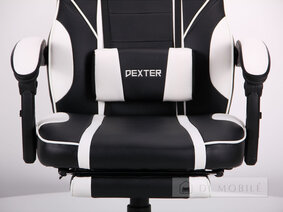Кресло "VR Racer Dexter Vector" Черный / Белый
