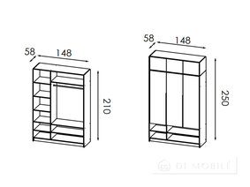 Шкаф 150 с нишей "Алекс"