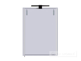 Dulap cu oglindă în baie "Runa Negru 54"