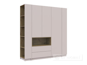 Cabinet de îmbrăcăminte cu nișă și raft "Dale" 3 chipboard