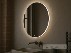 Oglindă rotundă cu iluminare de fundal