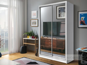 Dulap cu două uşi "E-Line" ShK 2.1 1600 mm cu bar / microlift şi rafturi