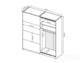 Шкаф-купе "Лори" 2,0х2,4м дверь глянец кашемир