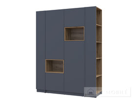 Cabinet de îmbrăcăminte cu nișă și raft "Dale" 2 chipboard