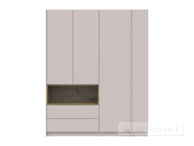 Cabinet de îmbrăcăminte cu nișă și raft "Dale" 3 chipboard