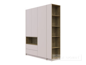 Cabinet de îmbrăcăminte cu nișă și raft "Dale" 3 chipboard