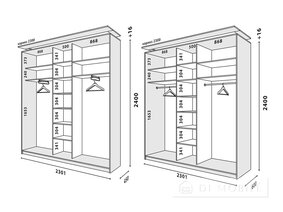 Dulap "Loft / Loft" cu linii fatade 2300 mm