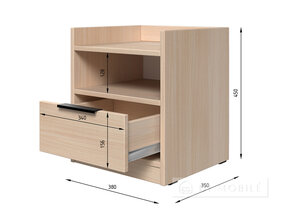 Tumba noptiera TP7 fatada de MDF