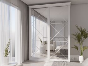 Шкаф купе "Рим-Венециано" 1800 мм 2-дверный W серия WT Белый