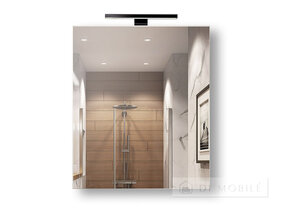 Dulap cu oglindă în baie "Runa Negru 54"