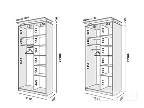 Dulap "Loft / Loft" 1100mm